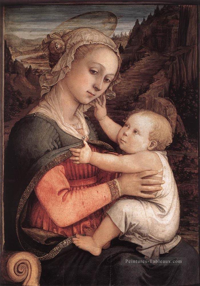 Vierge à l’Enfant 1460 Renaissance Filippo Lippi Peintures à l'huile